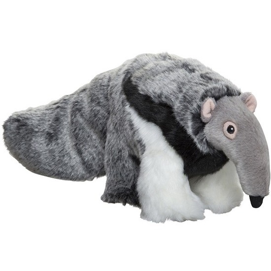 Pluche grijze miereneter knuffel 40 cm speelgoed -