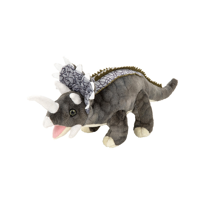 Pluche Triceratops dinosaurus - knuffeldier - 28 cm - Dino speelgoed knuffels -