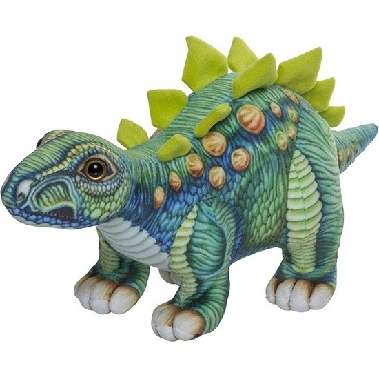 Pluche gekleurde Stegosaurus dinosaurus knuffel 30 cm speelgoed -
