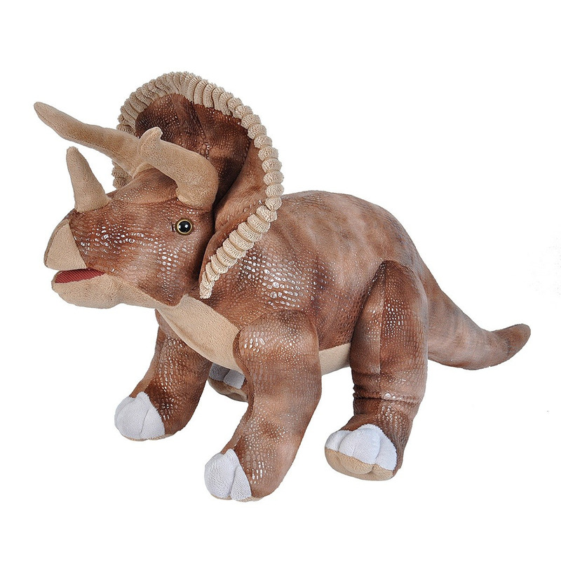 Pluche bruine Triceratops dinosaurus knuffel mega 63 cm -