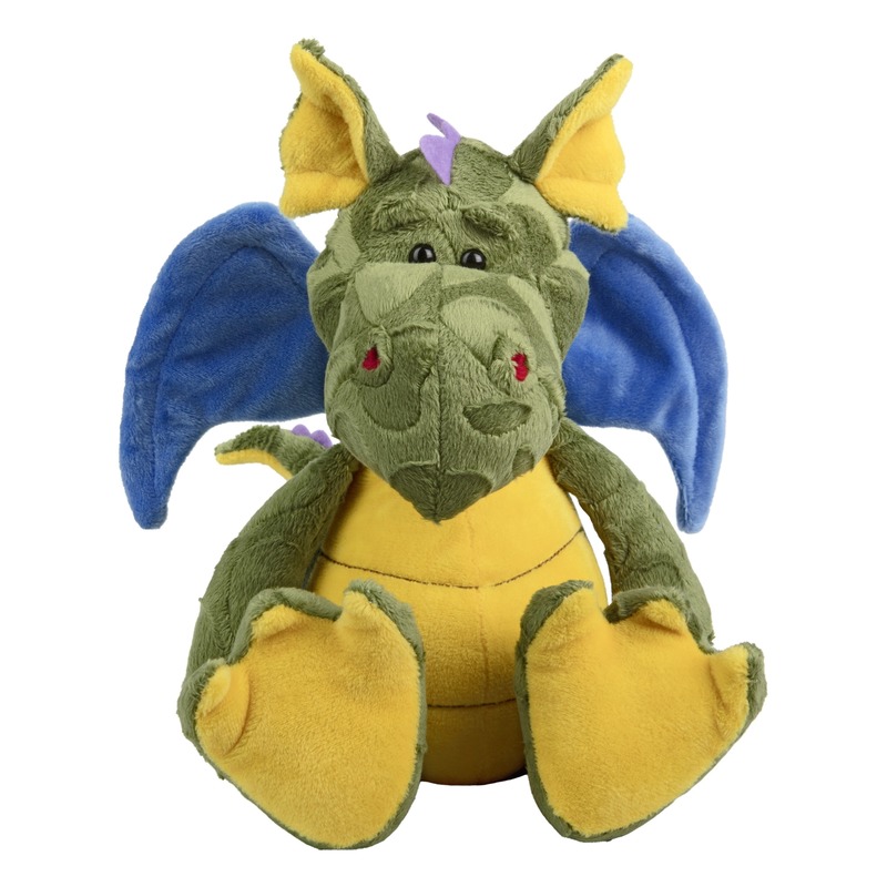 Dieren knuffel Draak - pluche knuffel - 34 cm - fantasie draken knuffeldier -