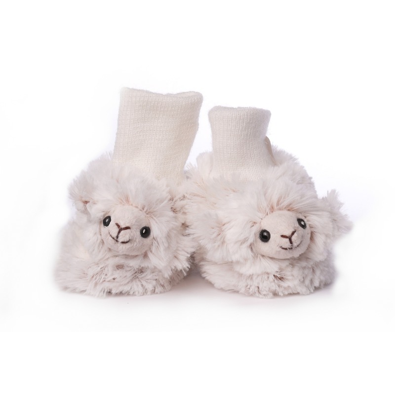 Babyslofjes wit schaap/lammetje One size -
