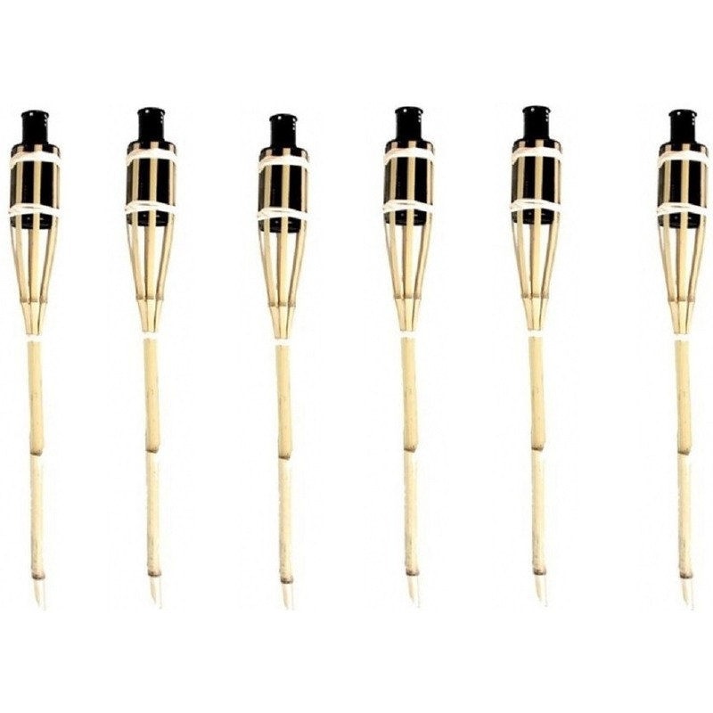 6x Bamboe fakkels safe 60 cm -