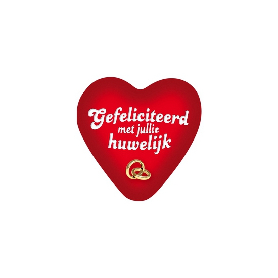 Gefeliciteerd met jullie huwelijk decoratie bord 49 cm -