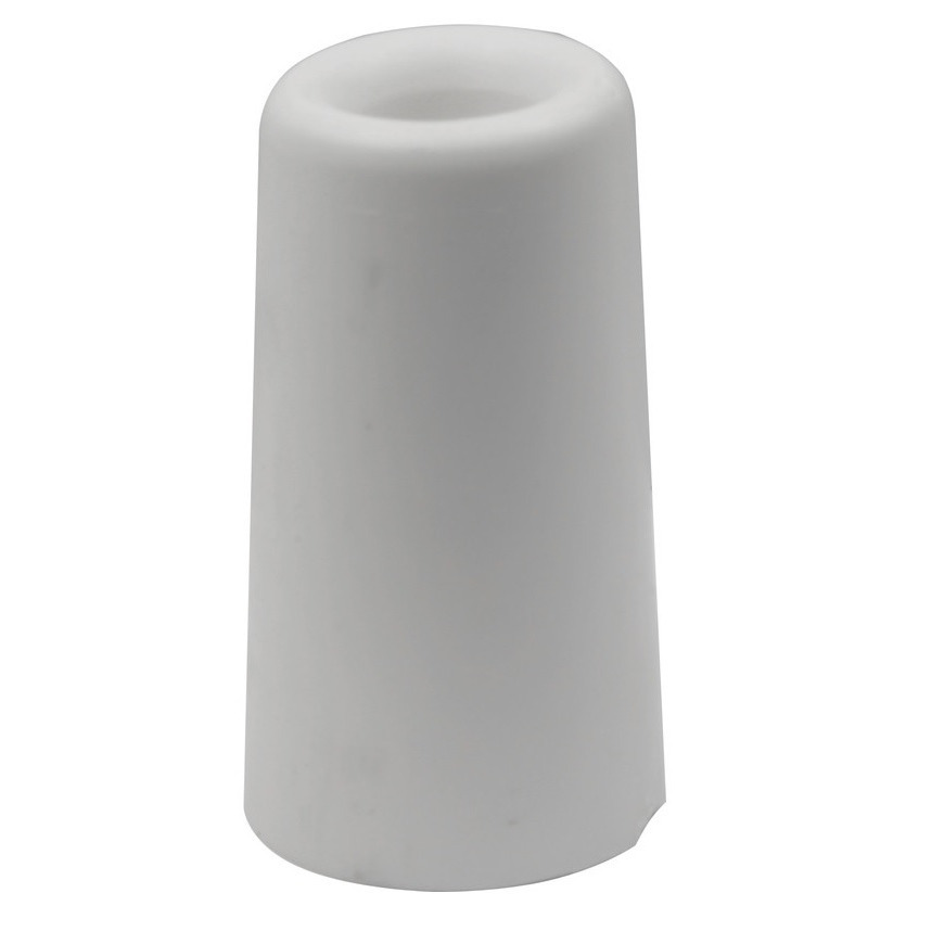 Deurbuffer / deurstopper wit rubber 75 x 40 mm -
