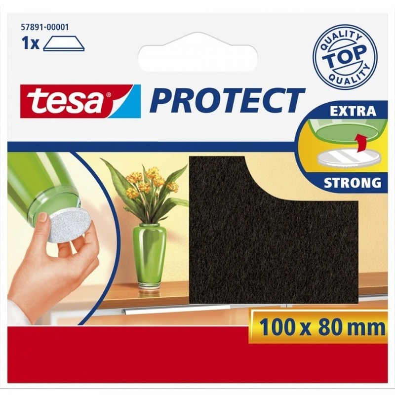 Tesa antikras meubelvilt bruin zelfklevend 8 x 10 cm -