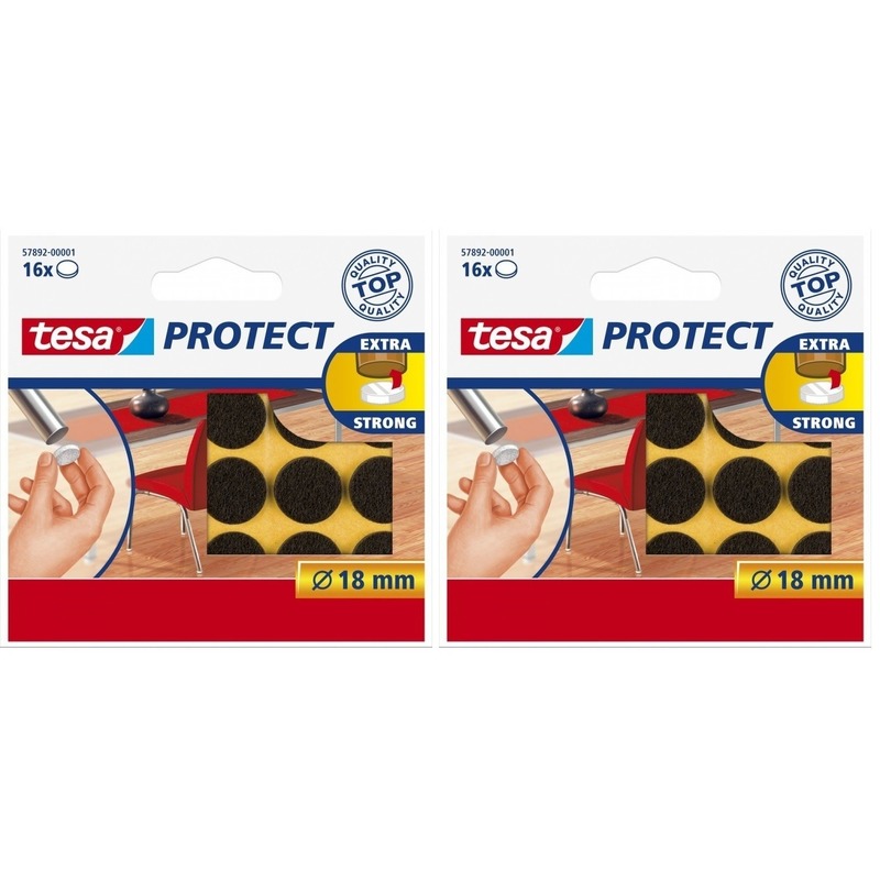 32 x Tesa antikras meubelvilt rond zelfklevend 1,8 cm -