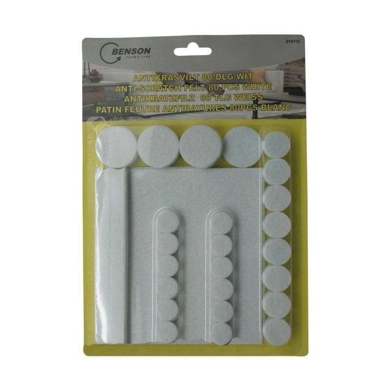 Anti krasvilt 80x delige set wit -