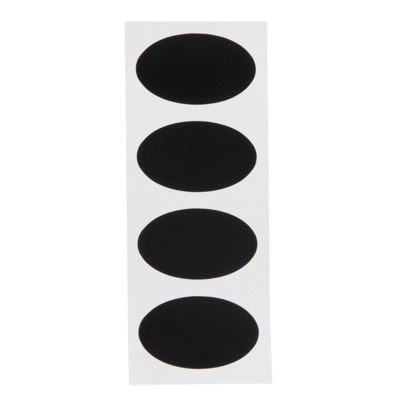 8x Voorraadkast etiketten/stickers ovaal 8 cm -