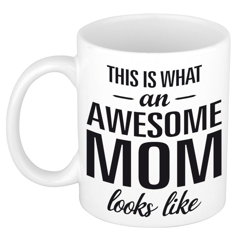Awesome mom cadeau mok / beker voor Moederdag 300 ml -