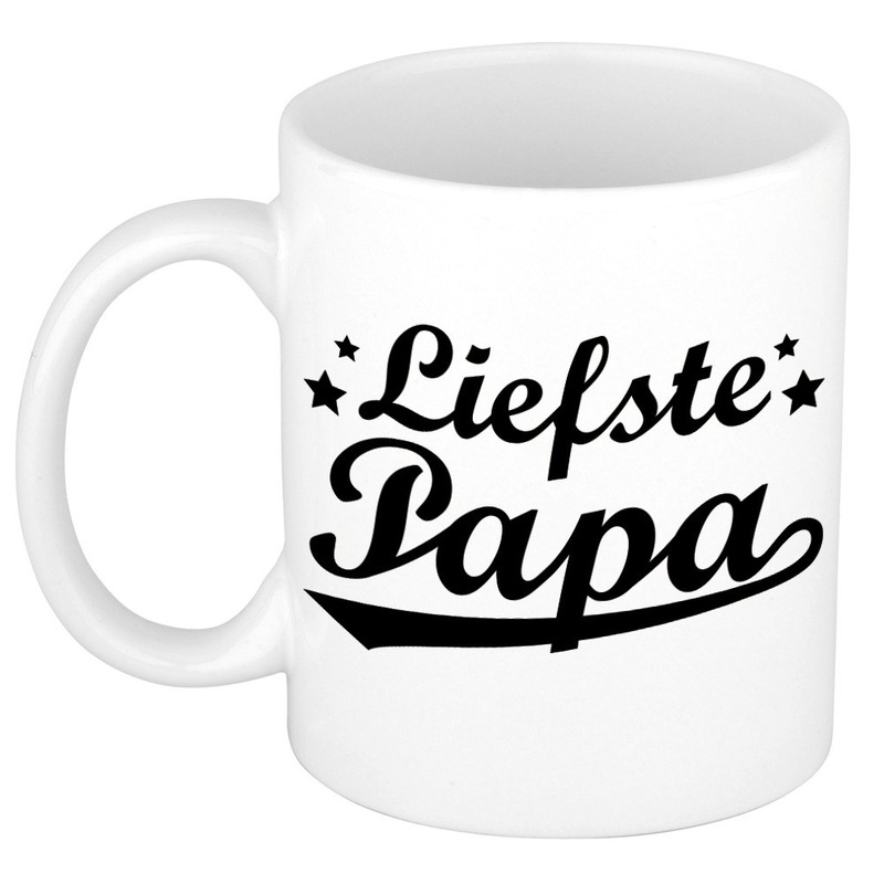 Liefste papa cadeau mok / beker voor Vaderdag 300 ml -