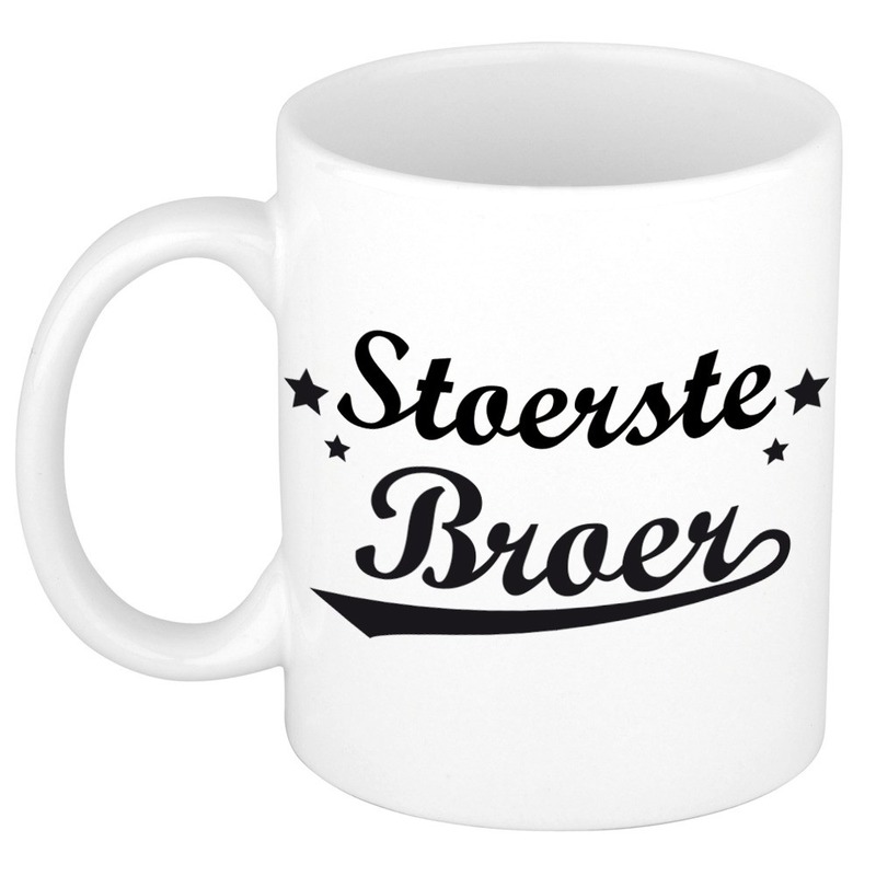 Stoerste broer cadeau mok / beker sterren 300 ml -