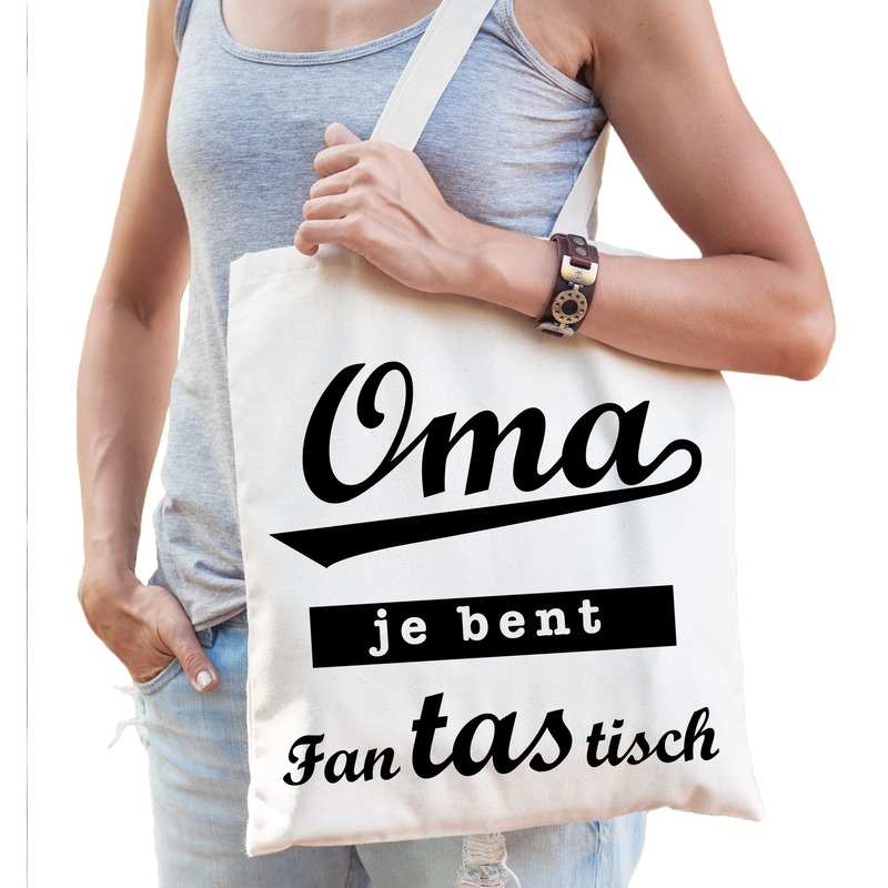 Katoenen cadeau tasje voor oma -