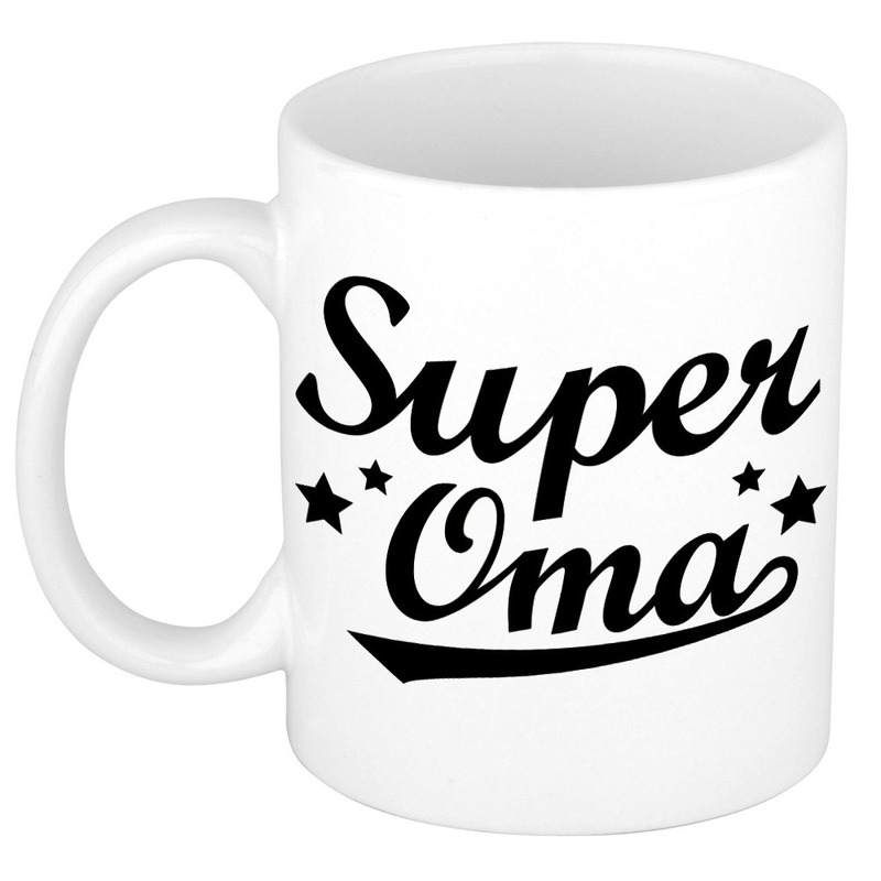 Super oma cadeau mok / beker sterren 300 ml -