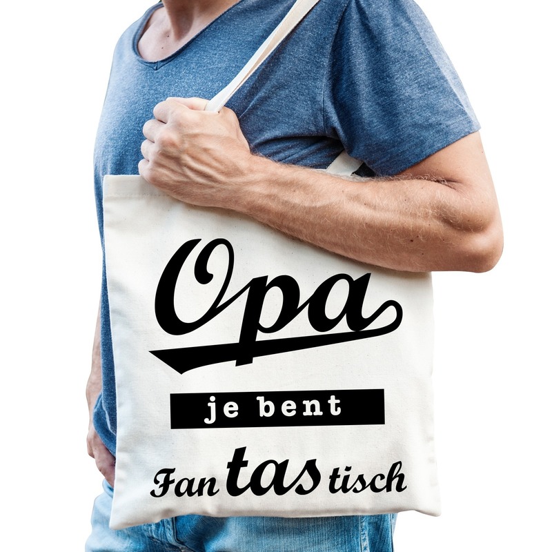 Katoenen cadeau tasje voor opa -