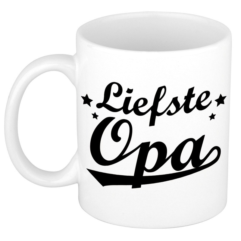 Liefste opa cadeau mok / beker sterren 300 ml -