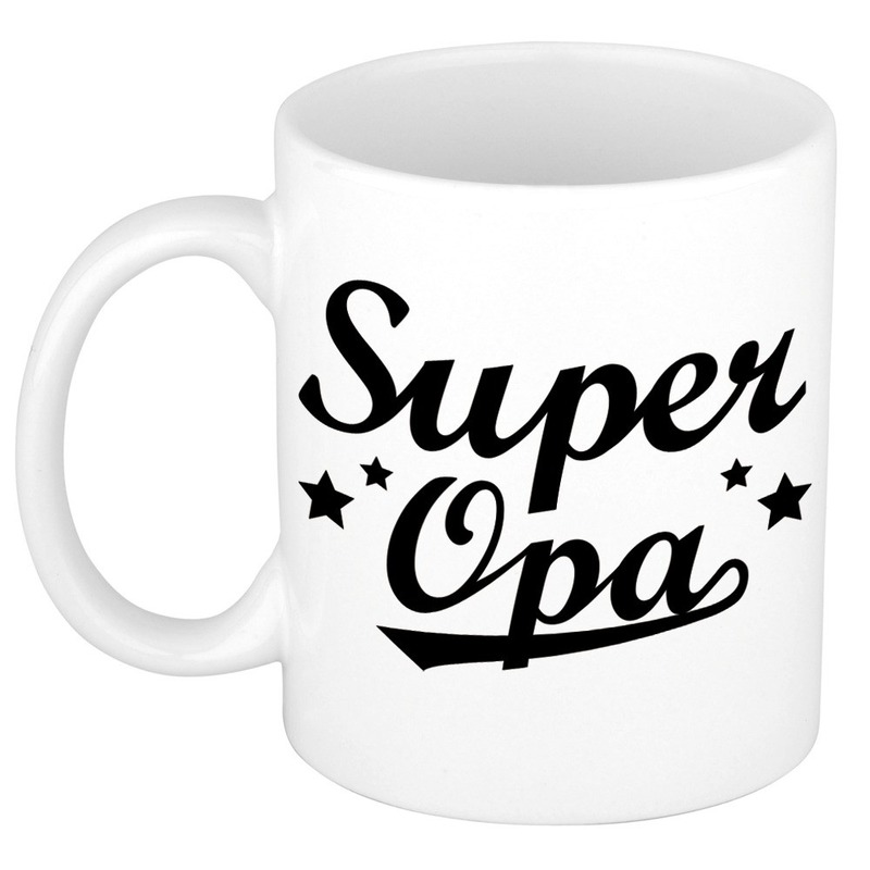 Super opa cadeau mok / beker sterren 300 ml -