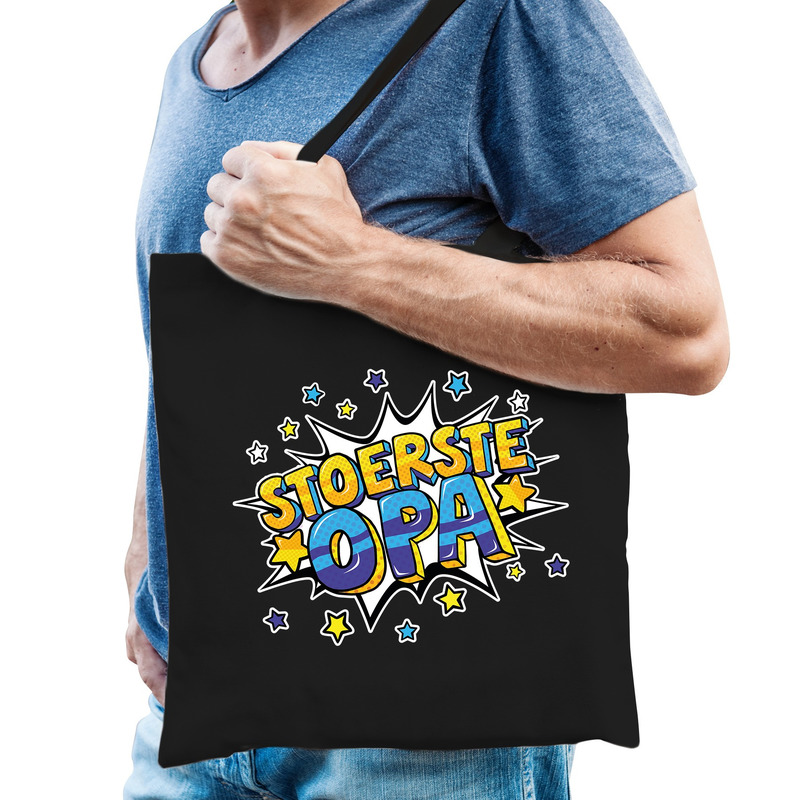 Stoerste opa katoenen tas zwart voor heren -