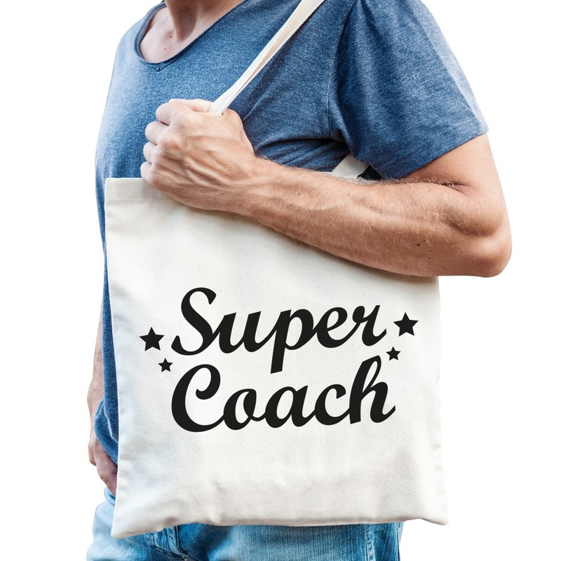 Katoenen cadeau tasje super coach -
