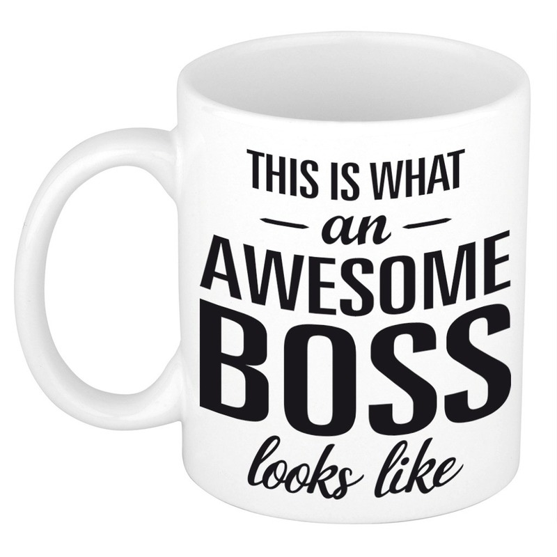 Awesome boss cadeau mok / beker voor baas 300 ml -