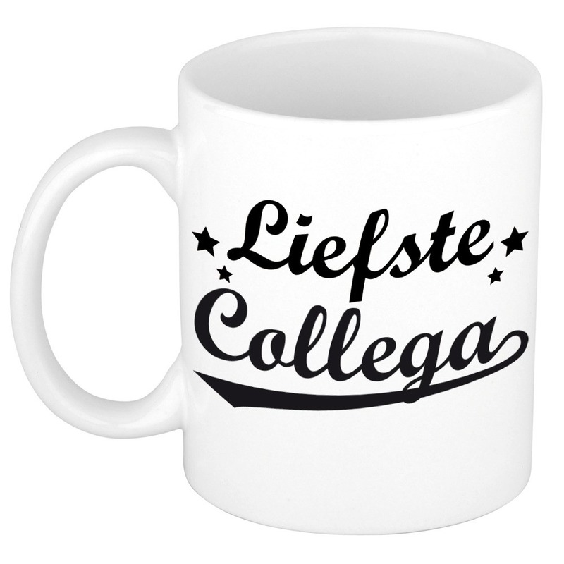 Liefste collega cadeau mok / beker sterren 300 ml -