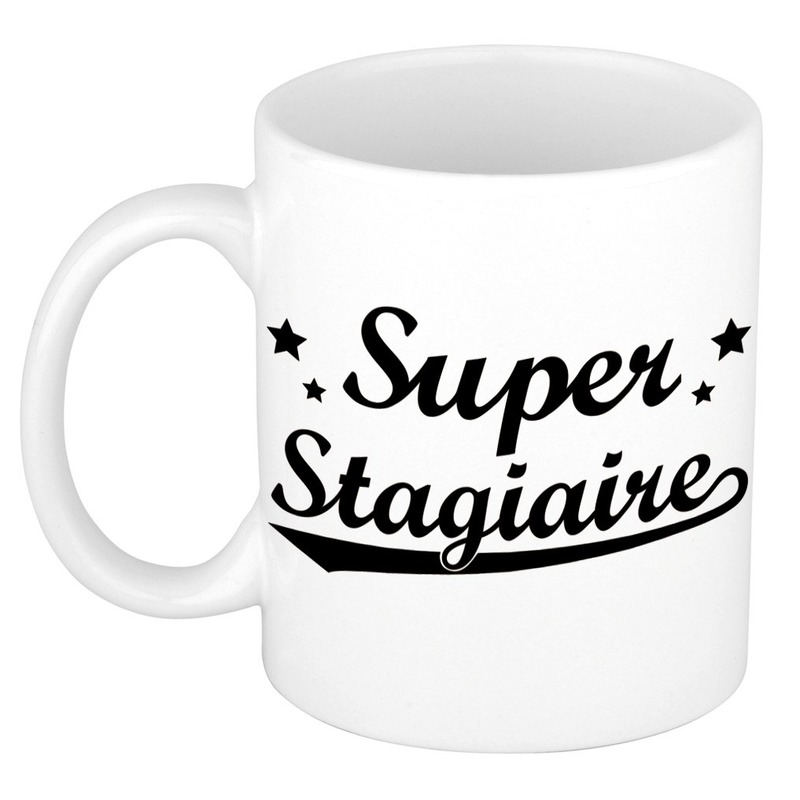 Super stagiaire cadeau mok / beker met sterren 300 ml -