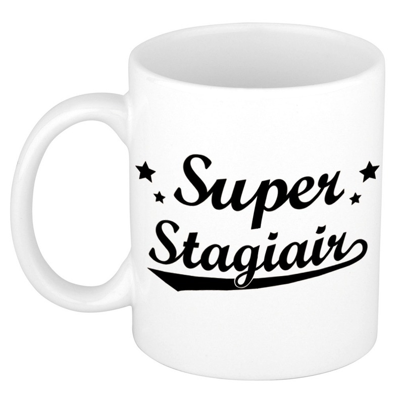 Super stagiair cadeau mok / beker met sterren 300 ml -