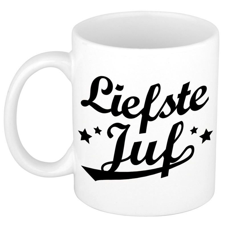 Liefste juf bedankt mok / beker 300 ml -