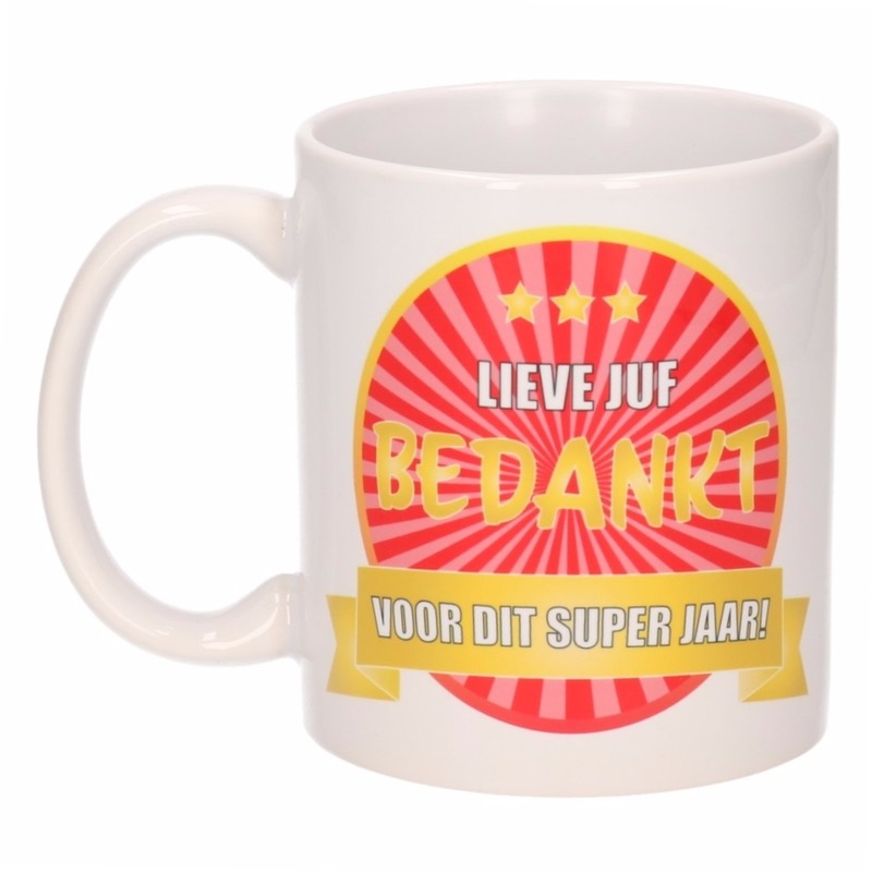 Lieve juf bedankt mok / beker 300 ml -