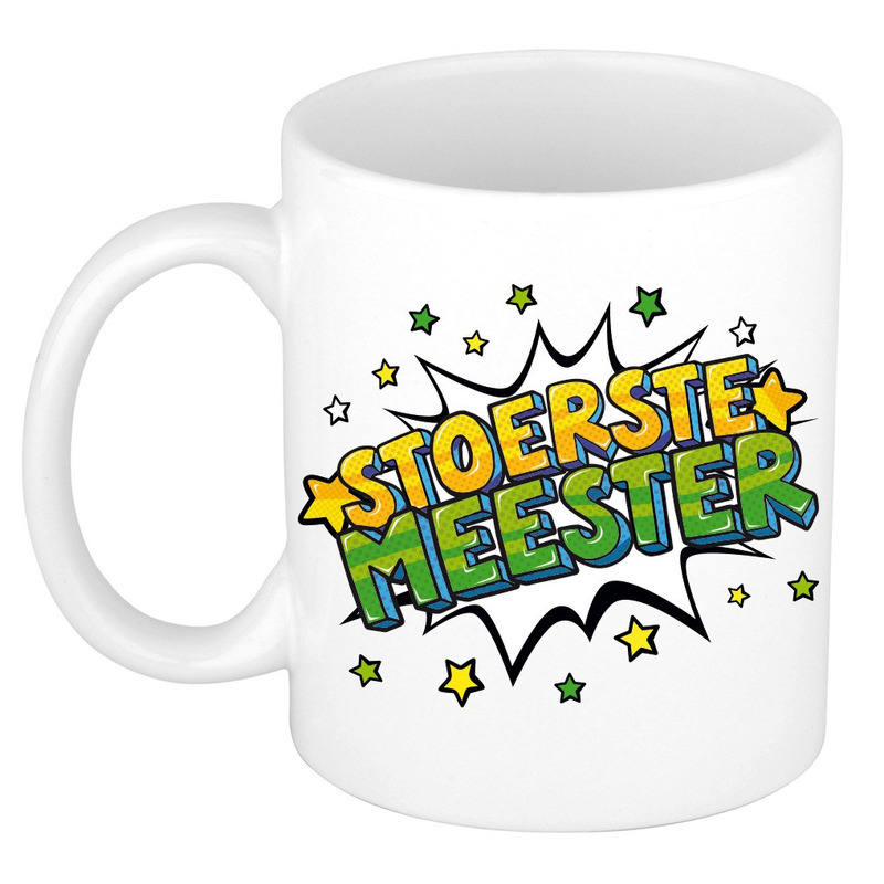 Stoerste meester cadeau mok / beker wit 300 ml -