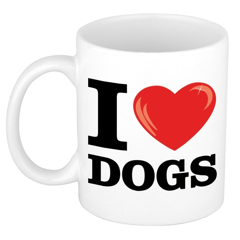 I Love Dogs/ honden beker 300 ml -
