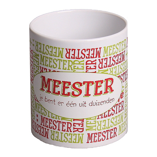 Mok meester - 300 ml - cadeau beker - leraar - Meesterdag - keramiek -