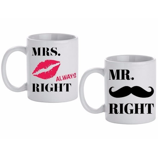 Mokken set Mr & Mrs Right 300 ml -