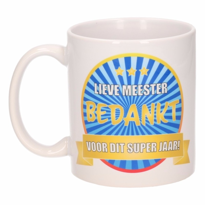 Lieve meester bedankt mok / beker 300 ml -