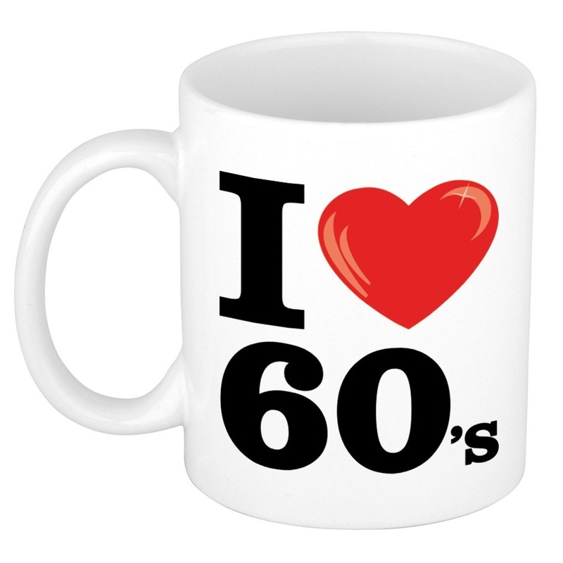 I Love 60's beker/ mok 300 ml -