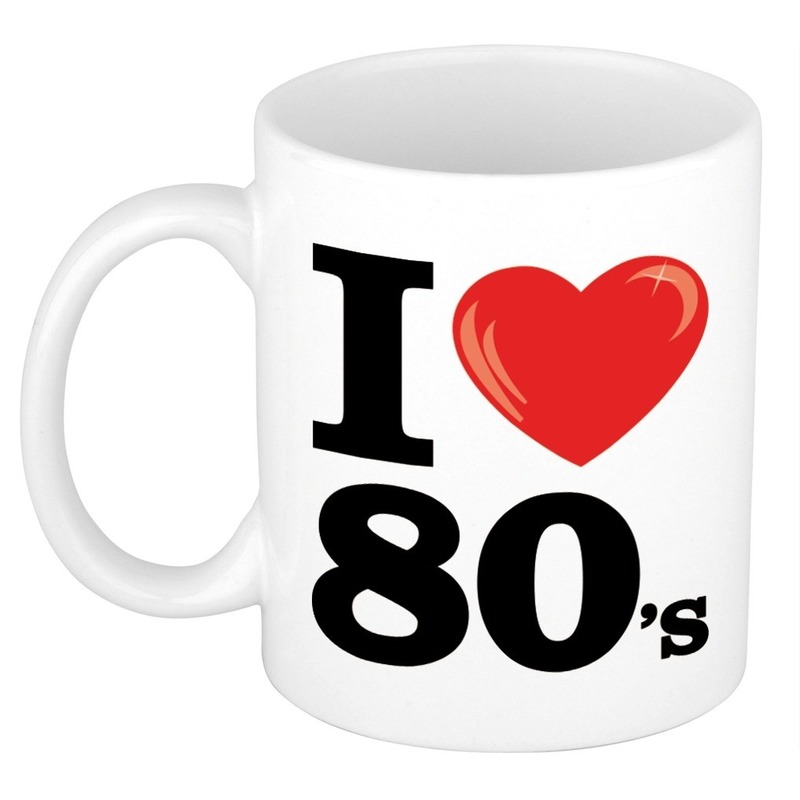 I Love 80's beker/ mok 300 ml -