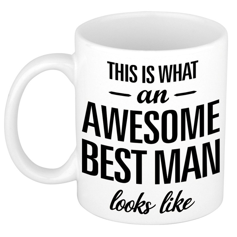 Awesome best man cadeau mok / beker voor bruiloft getuige 300 ml -
