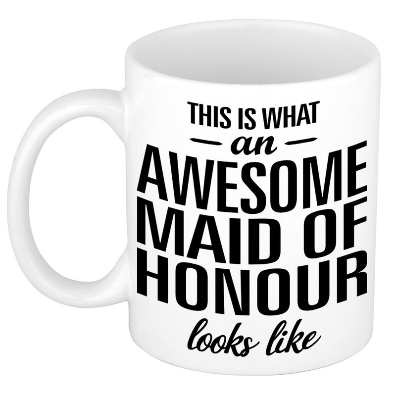 Awesome maid of honour cadeau mok / beker voor getuige 300 ml -