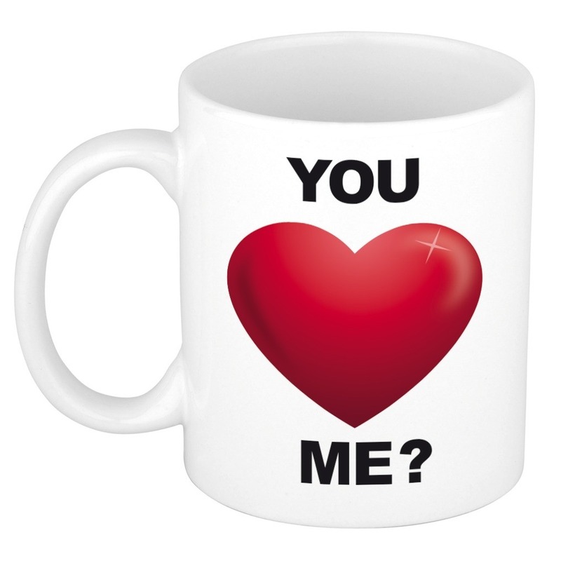 Romantische mok / beker you love me 300 ml -