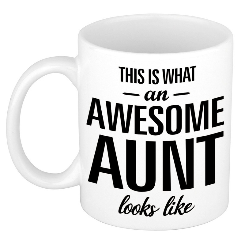 Awesome aunt /tante cadeau mok / beker 300 ml -