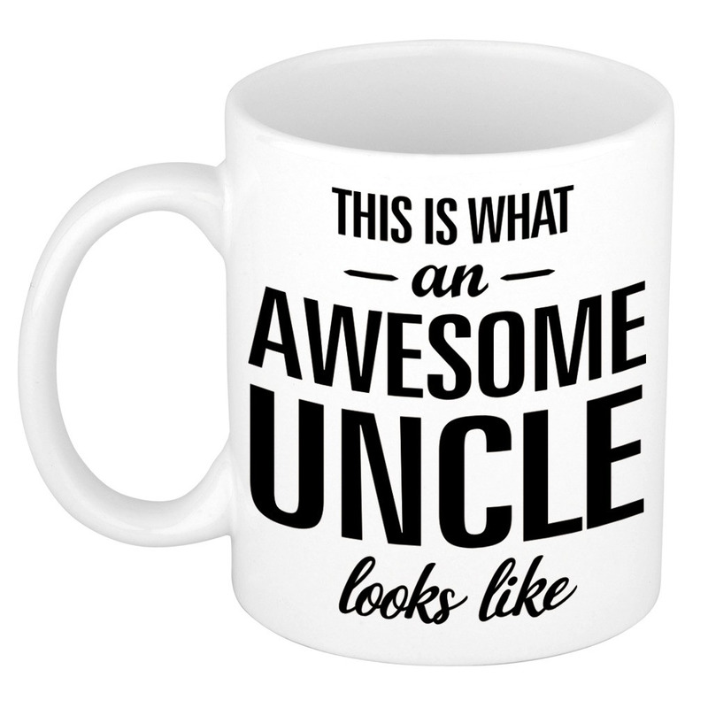 Awesome uncle / oom cadeau mok / beker 300 ml -