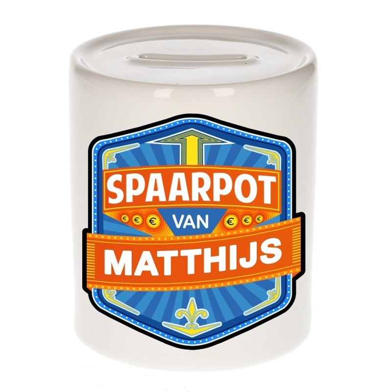 Kinder spaarpot voor Matthijs -