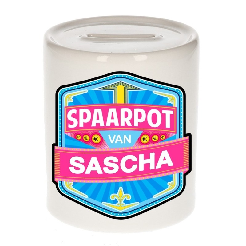 Kinder spaarpot voor Sascha -