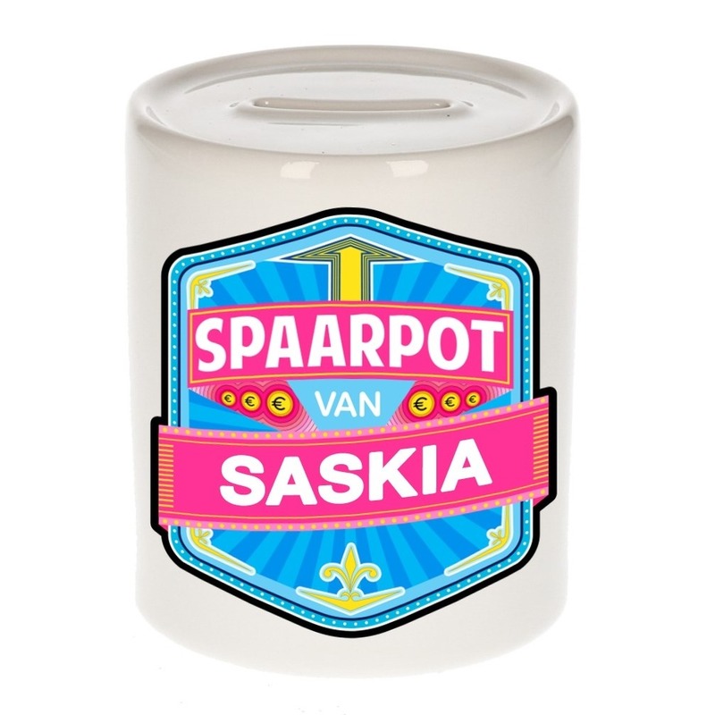 Kinder spaarpot voor Saskia -