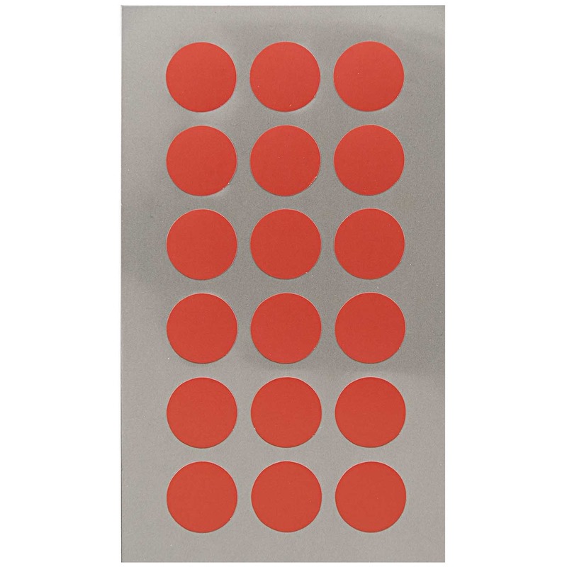 144x Rode ronde sticker etiketten 15 mm -