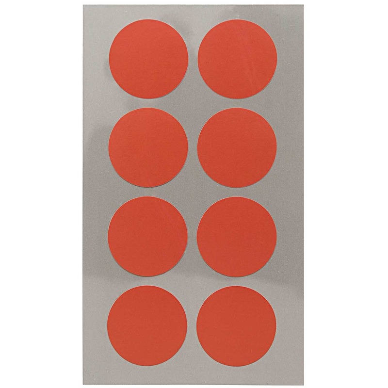 64x Rode ronde sticker etiketten 25 mm -