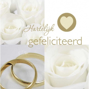 Huwelijks/Bruiloft cadeau - wenskaart met geld reservoir -