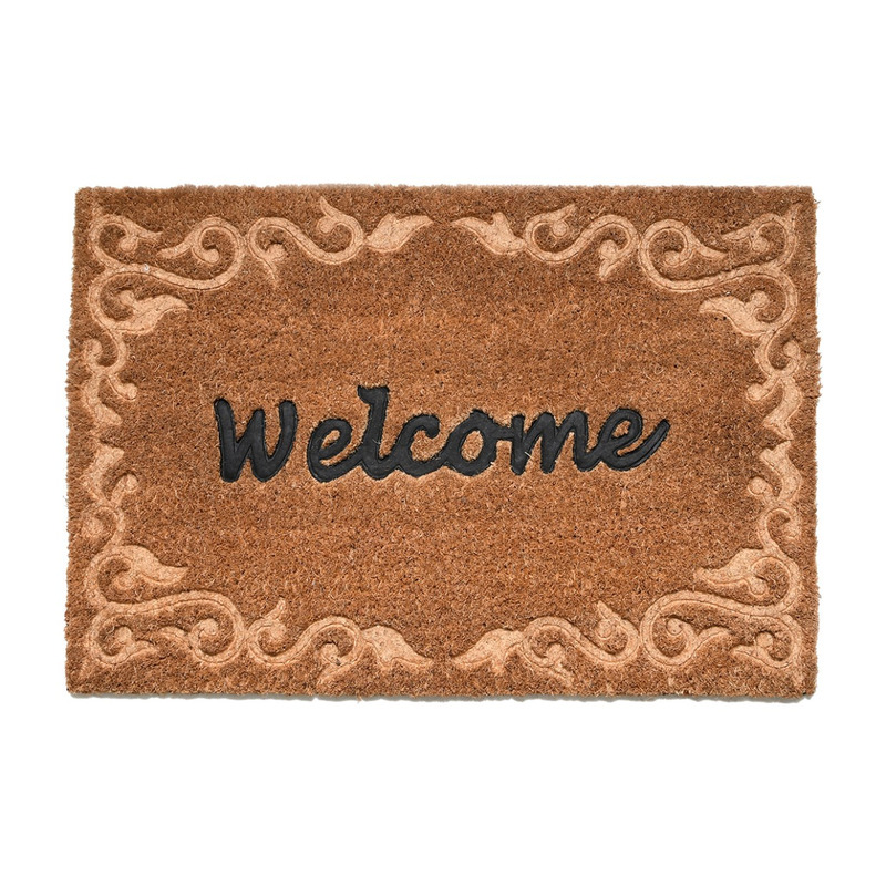 Deurmat kokos rechthoekig Welcome 60 x 40 cm -