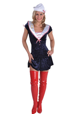 Sexy matroos jurk met mutsje 40 (L) -