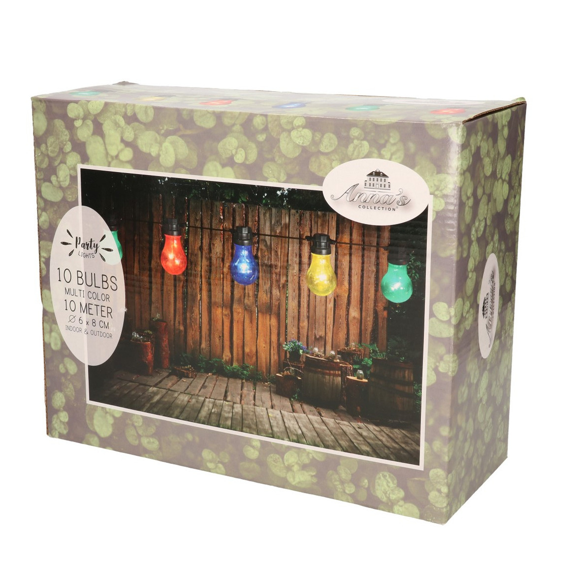 Anna's Collection Lichtsnoer - gekleurde LEDs - IP44 - 10 m -